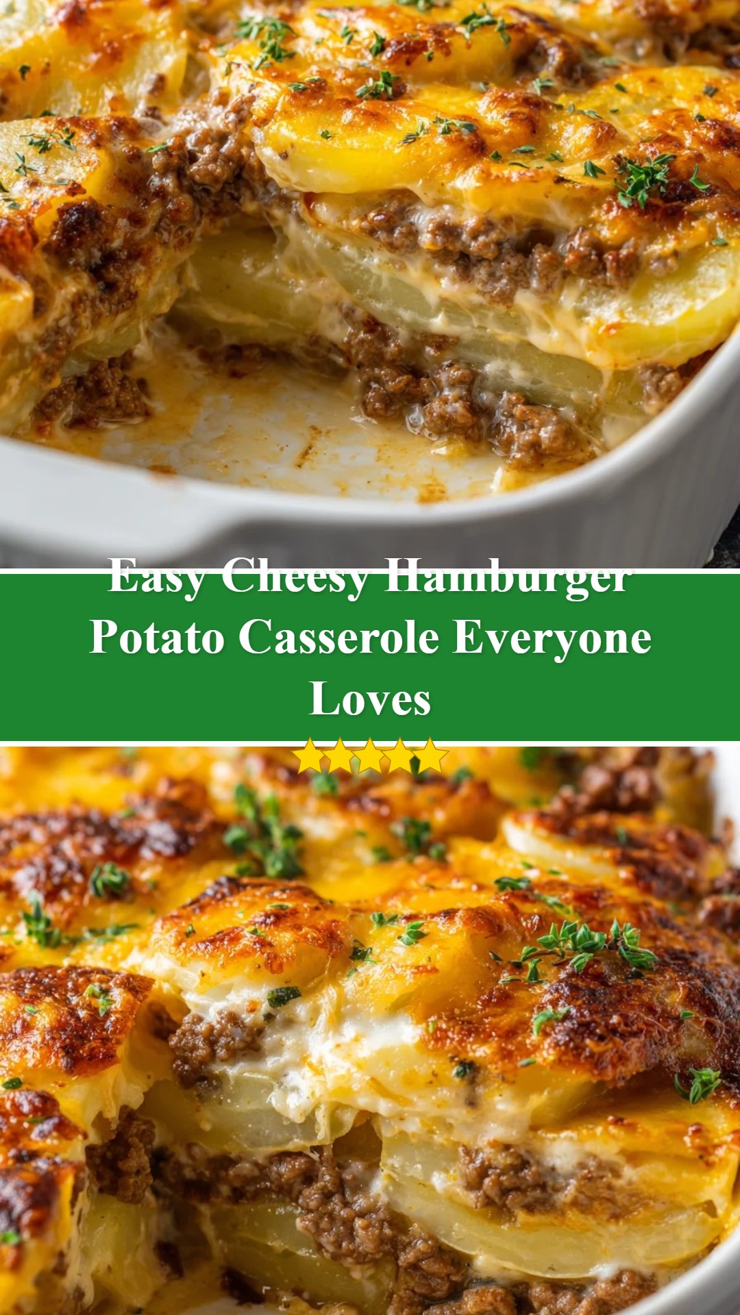 Cheesy Hamburger Potato Casserole