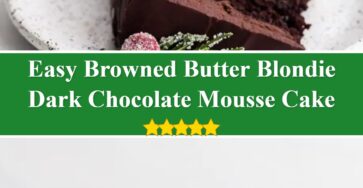 Dark Chocolate Mousse Cake - Browned Butter Blondie