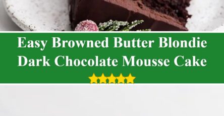 Dark Chocolate Mousse Cake - Browned Butter Blondie