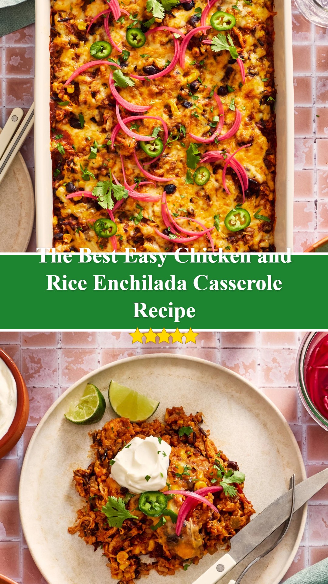 Easy Chicken and Rice Enchilada Casserole