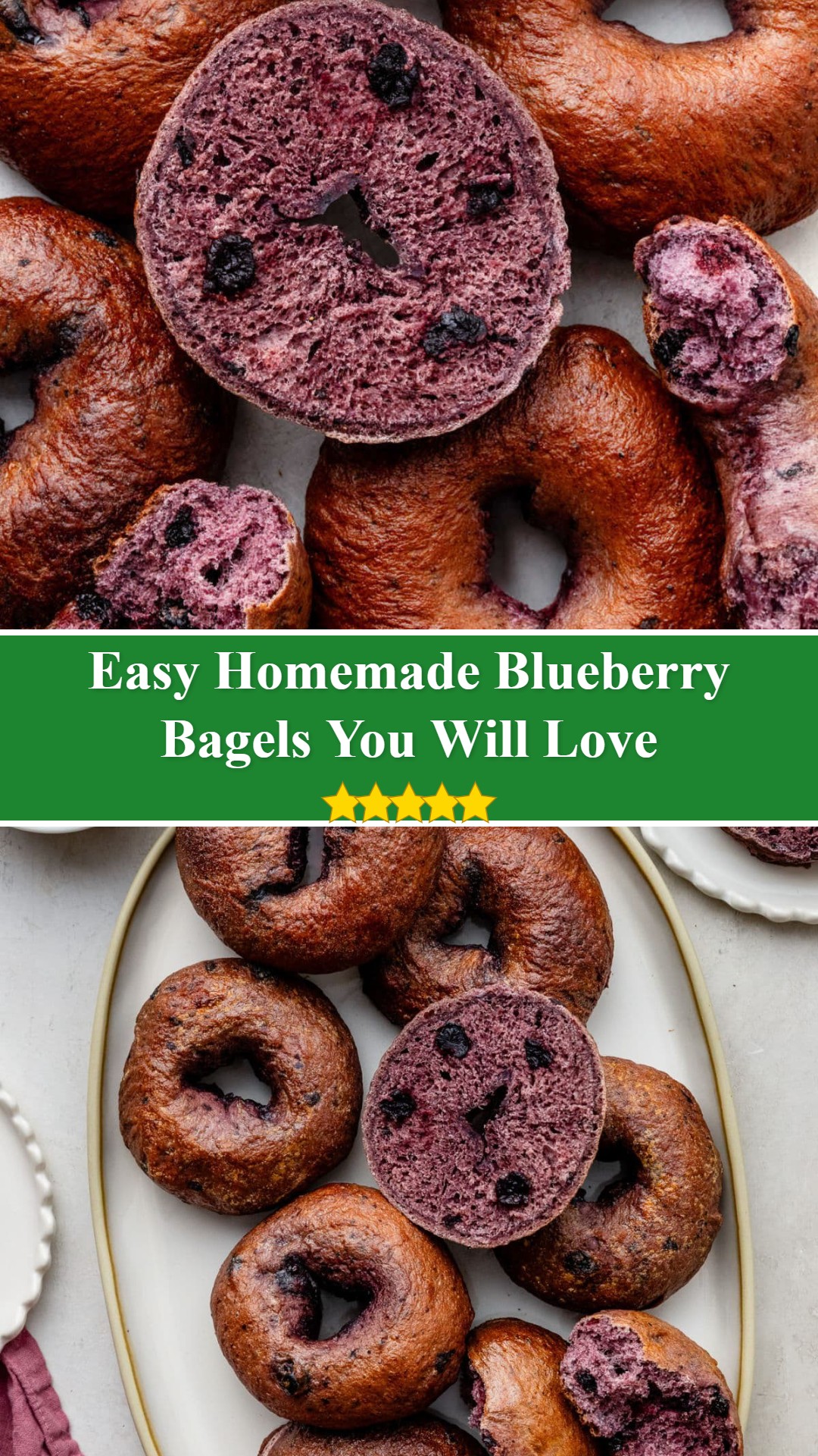 Homemade Blueberry Bagels