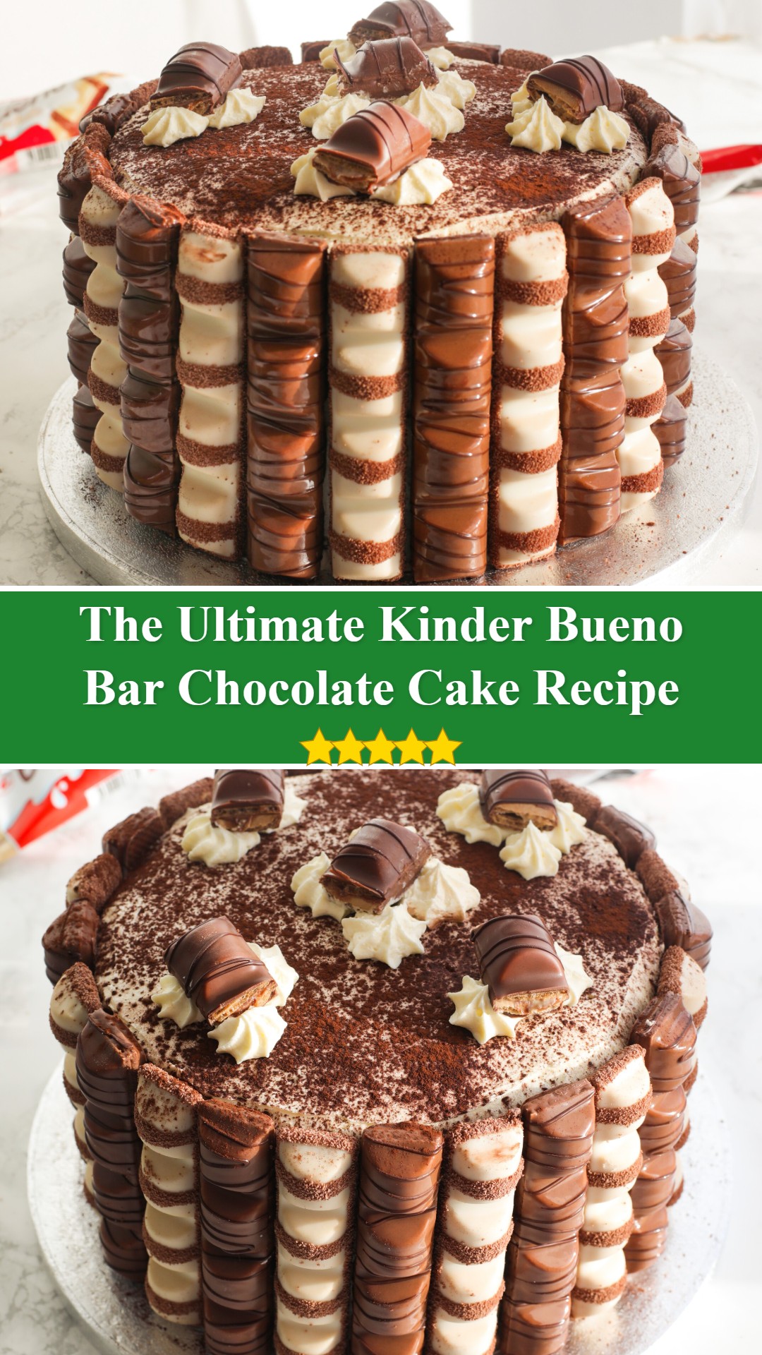 Kinder Bueno Bar Chocolate Cake Recipe